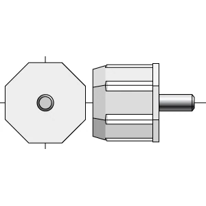 Octagonal Plug End For 40mm Deprat Tube