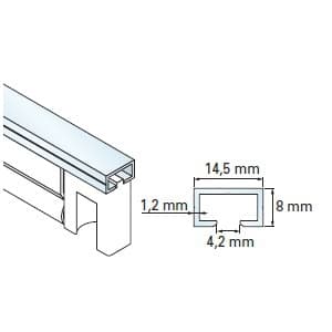Aluminium safety rail — product image 1