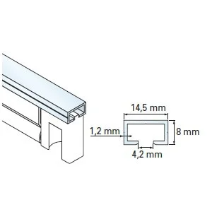 Aluminium safety rail — product image 1