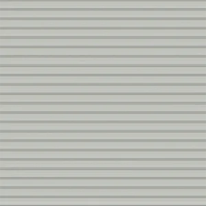 White aluminium RAL 9006 colour sample on a roller door